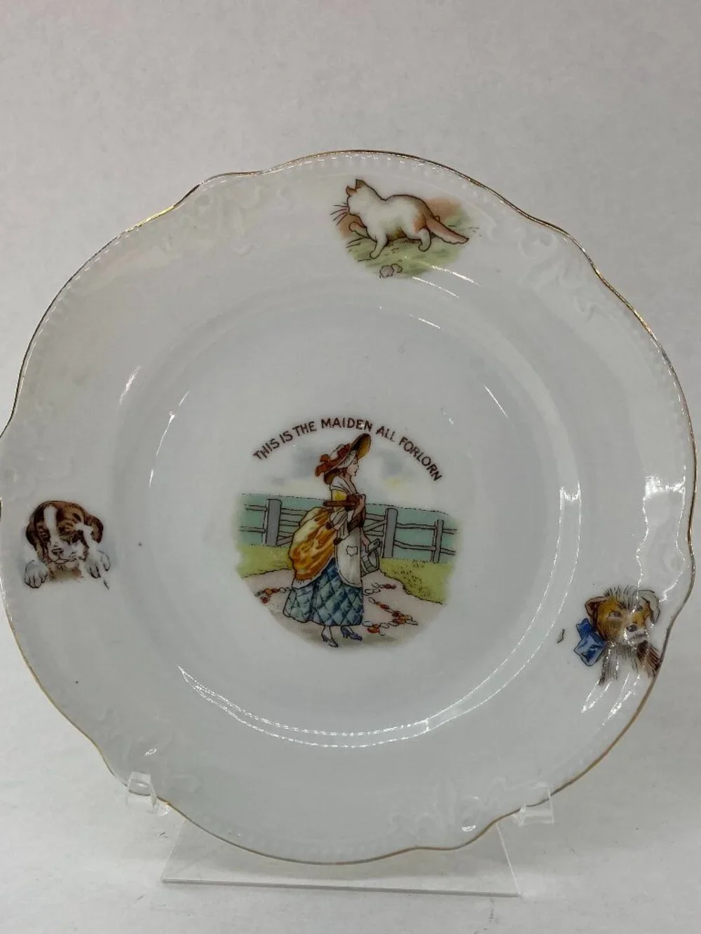 2 Antique Nursey Rhyme Plates 